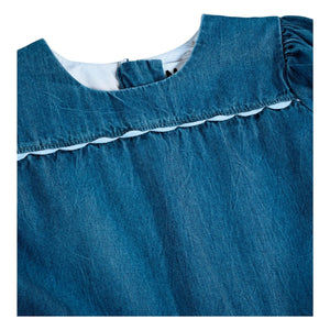 Molo - Caren Denim Organik Pamuk Dantel Elbise | Lacivert