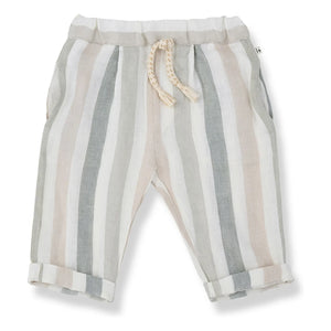 1+ in the family - Regencos Striped Linen Pants | Ecru