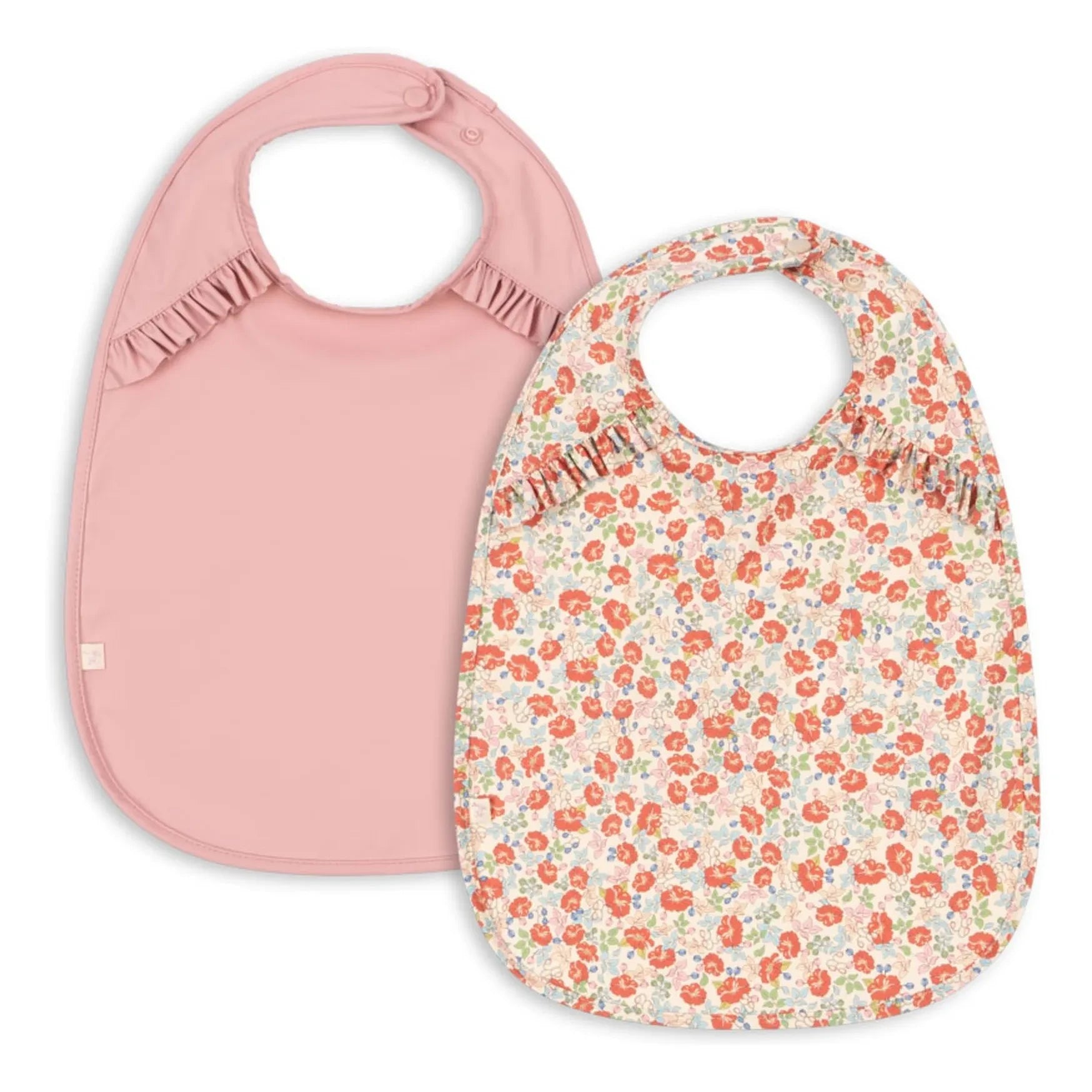 Konges Sløjd - Kaluka Volanlı Mama Önlükleri - 2'li Set | Pembe