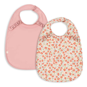 Konges Sløjd - Kaluka Ruffled Bibs - 2-piece Set | Pink
