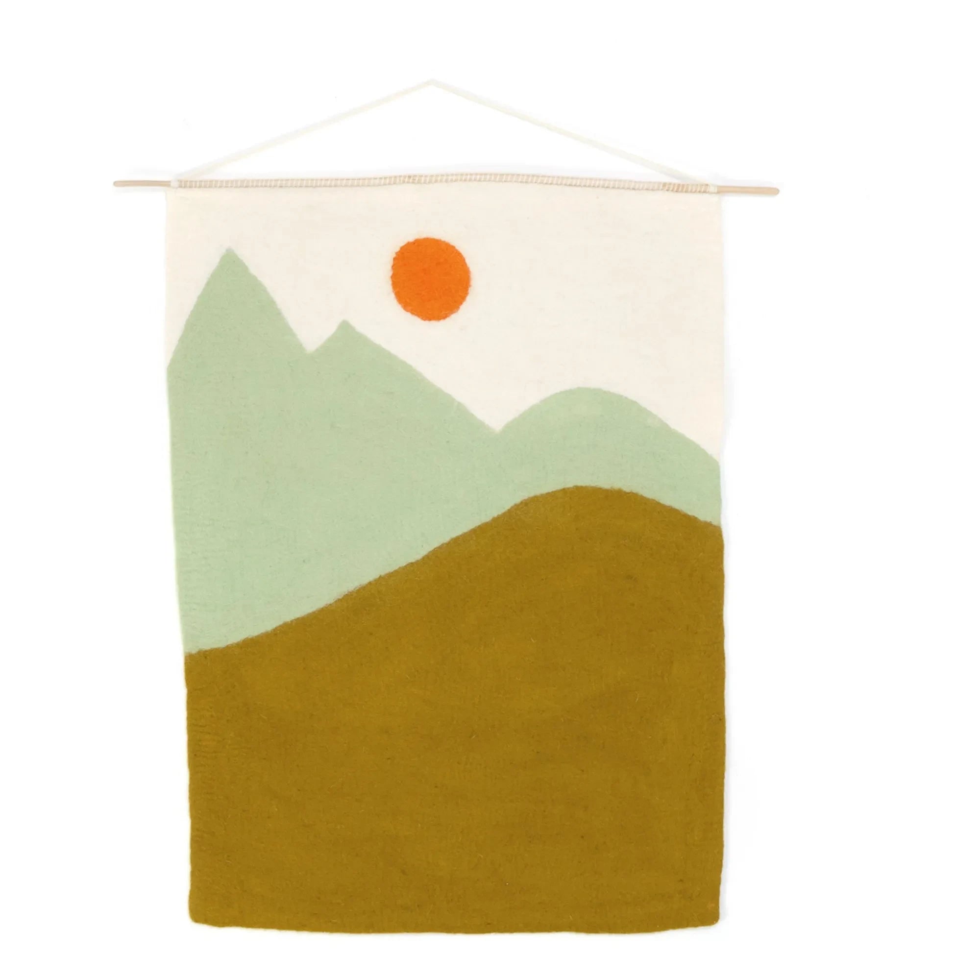 Muskhane - Midday Felt Wall Hanging | Pistachio Green