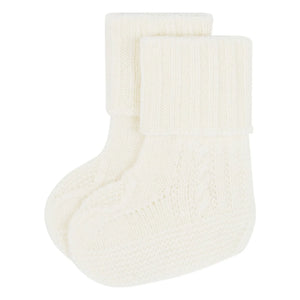 Bompard - Kaschmir Zopf Pantoletten | Creme