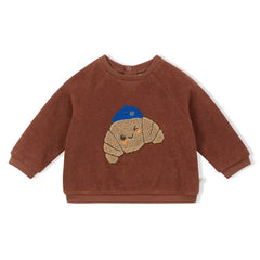 Arsène et Les Pipelettes - Croissant Terry Sweatshirt | Brown