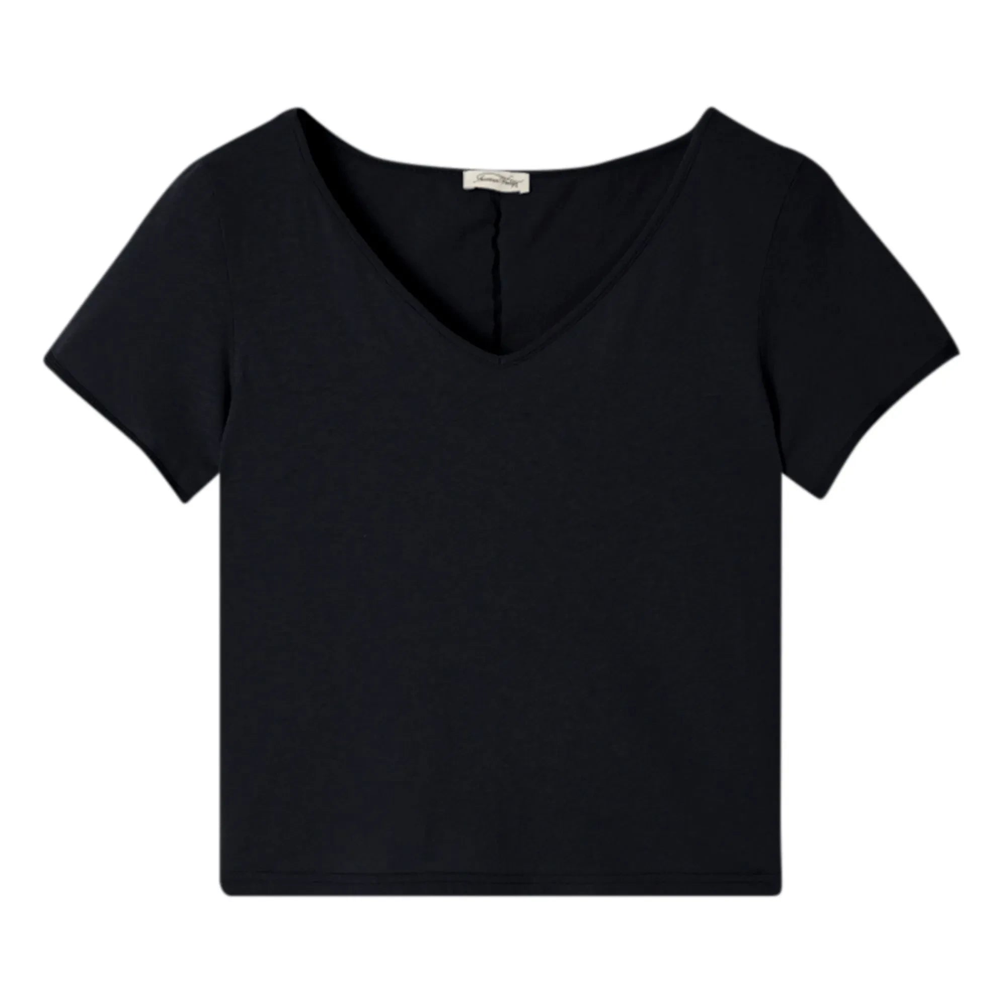 American Vintage - Aksun V-Ausschnitt T-Shirt | Schwarz