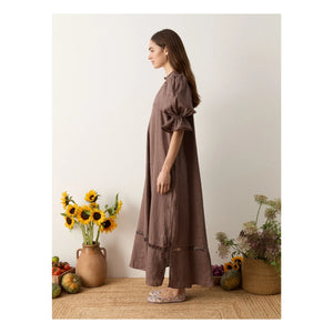 Boteh - Myra Linen Dress | Mocha