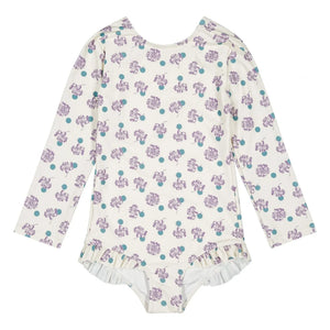 Soor Ploom - Mayes Floral Badeanzug Recycelte Fasern | Weiß