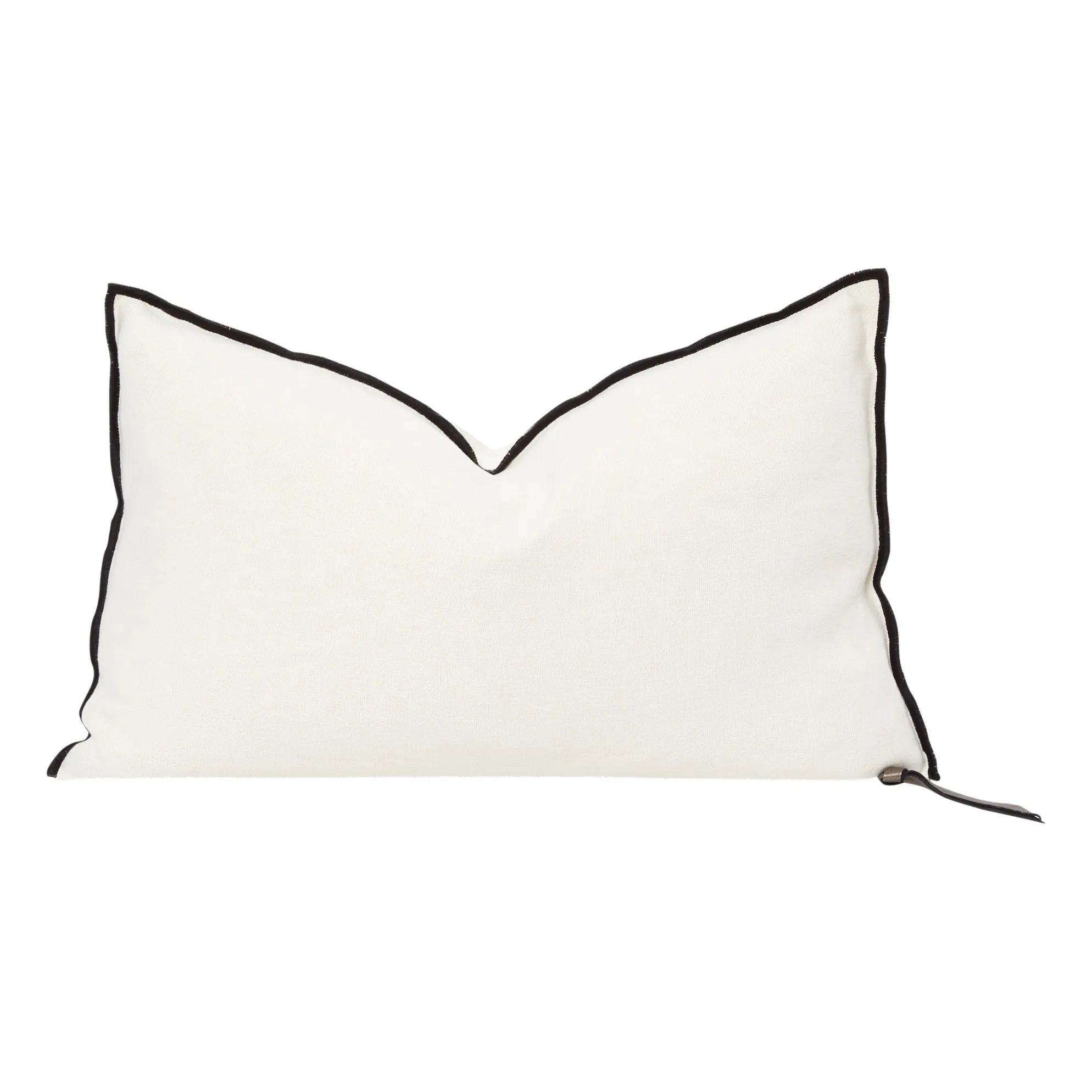 Maison de Vacances - Vice Versa Black Line keten yastık | Krem