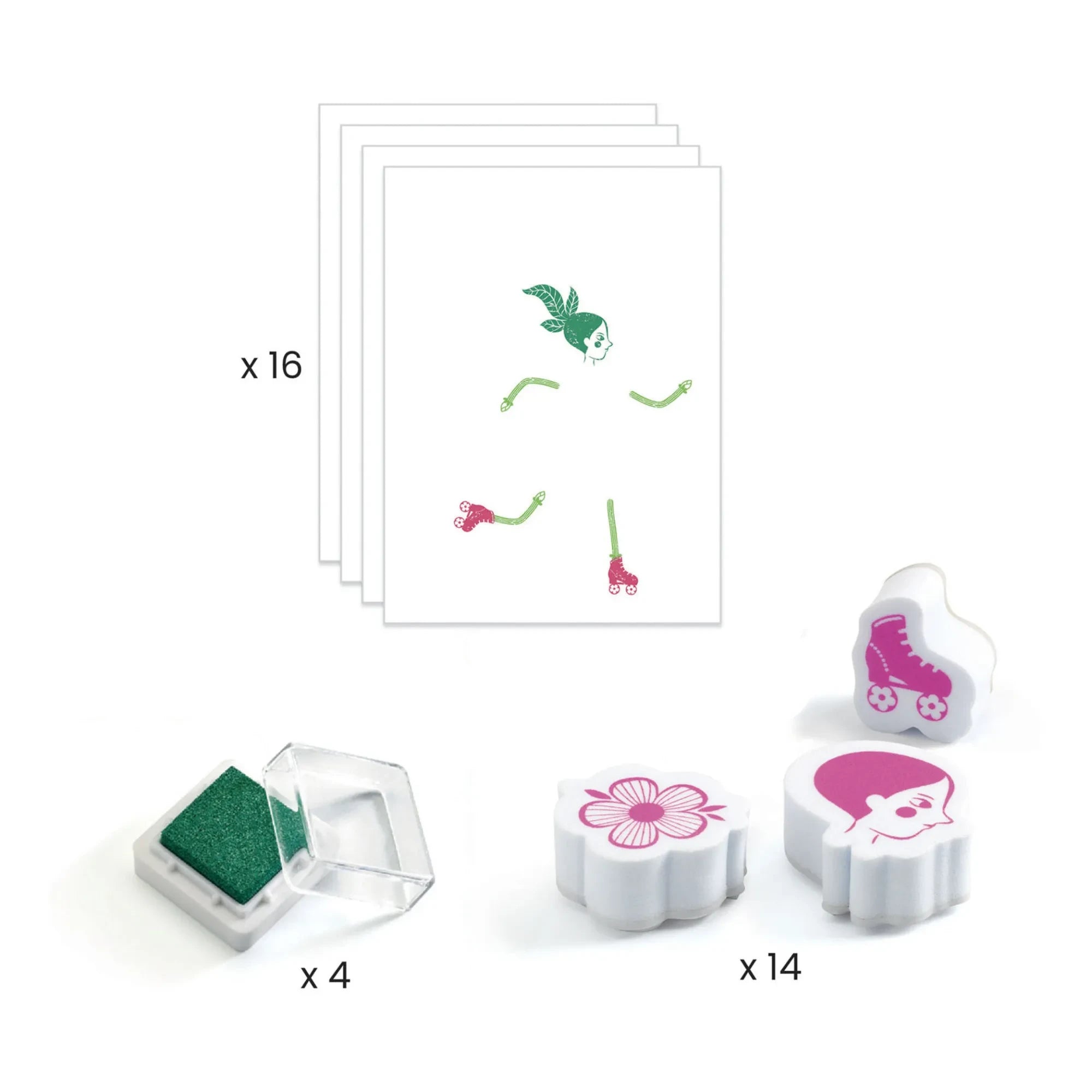 Djeco - Stempel-Aktivitätsset für Mädchen
