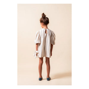 birinit - Sariñena Organic Cotton Floral Dress | Off-White