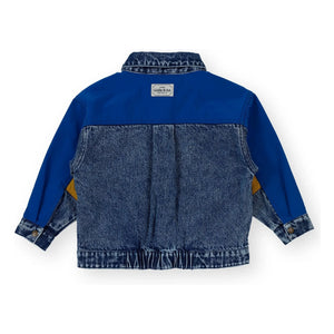 Goldie + Ace - Vintage Denimjacke mit Farbblock-Design | Blau