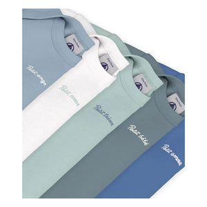 Petit Bateau - 5'li Petit Coeur Organik Pamuklu Body Seti | Mavi