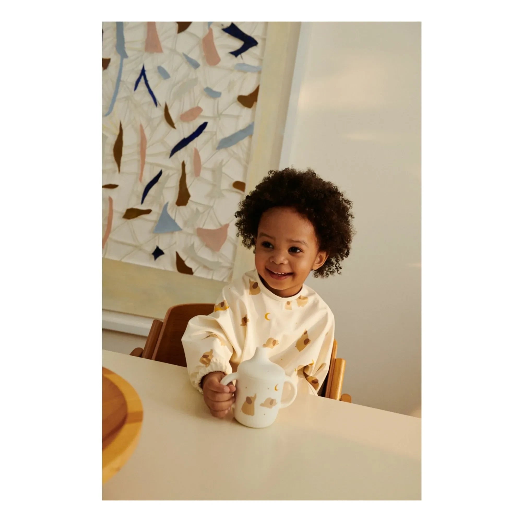 Liewood - Long Sleeve Merle Bib | Elephant / Cream of the Crop