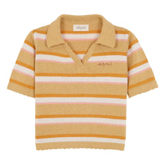 birinit - Gestreiftes Poloshirt | Sand