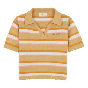 birinit - Gestreiftes Poloshirt | Sand