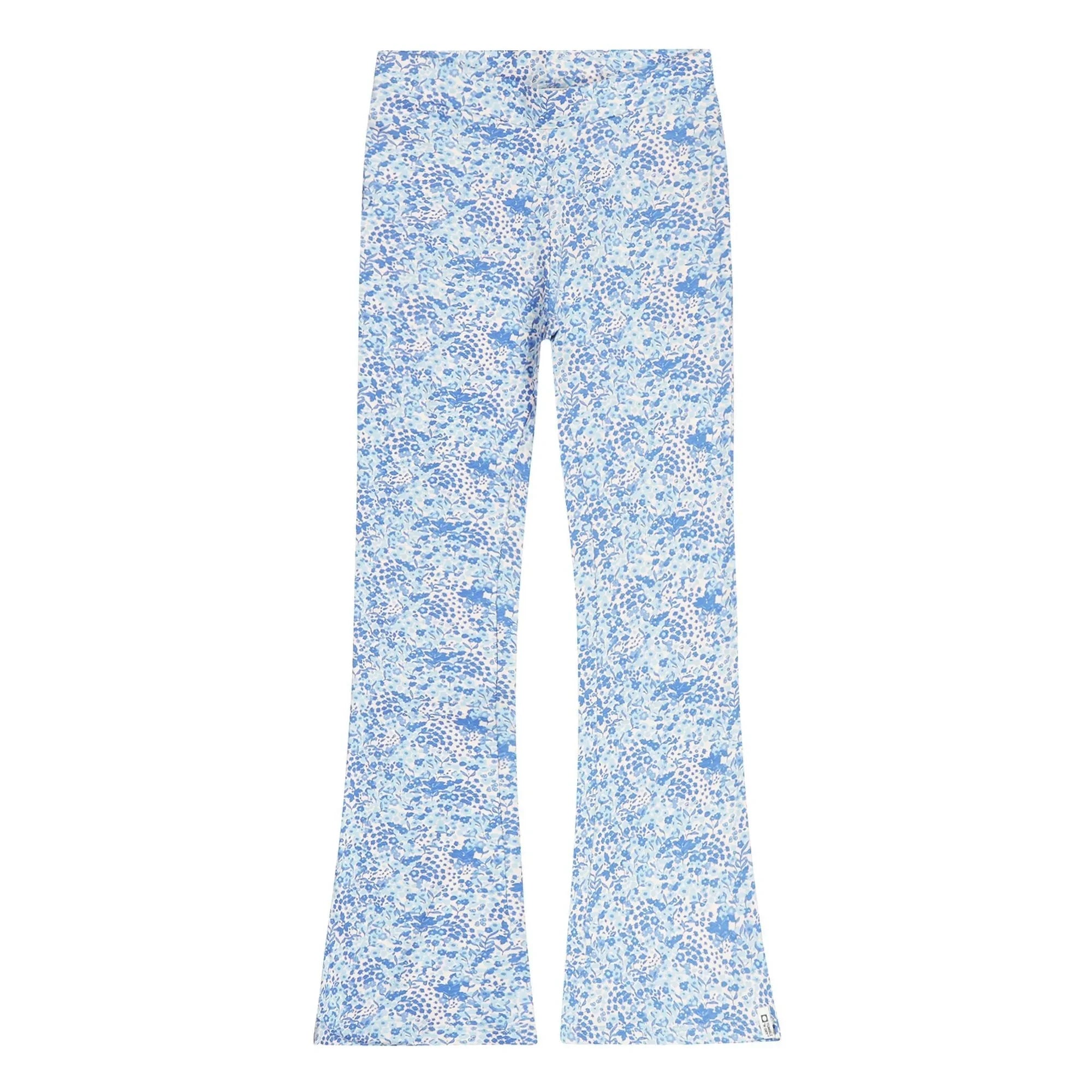 Tumble N'Dry - Geniş Paça Springtime Fleuri Organik Pamuk Tayt | Açık Mavi