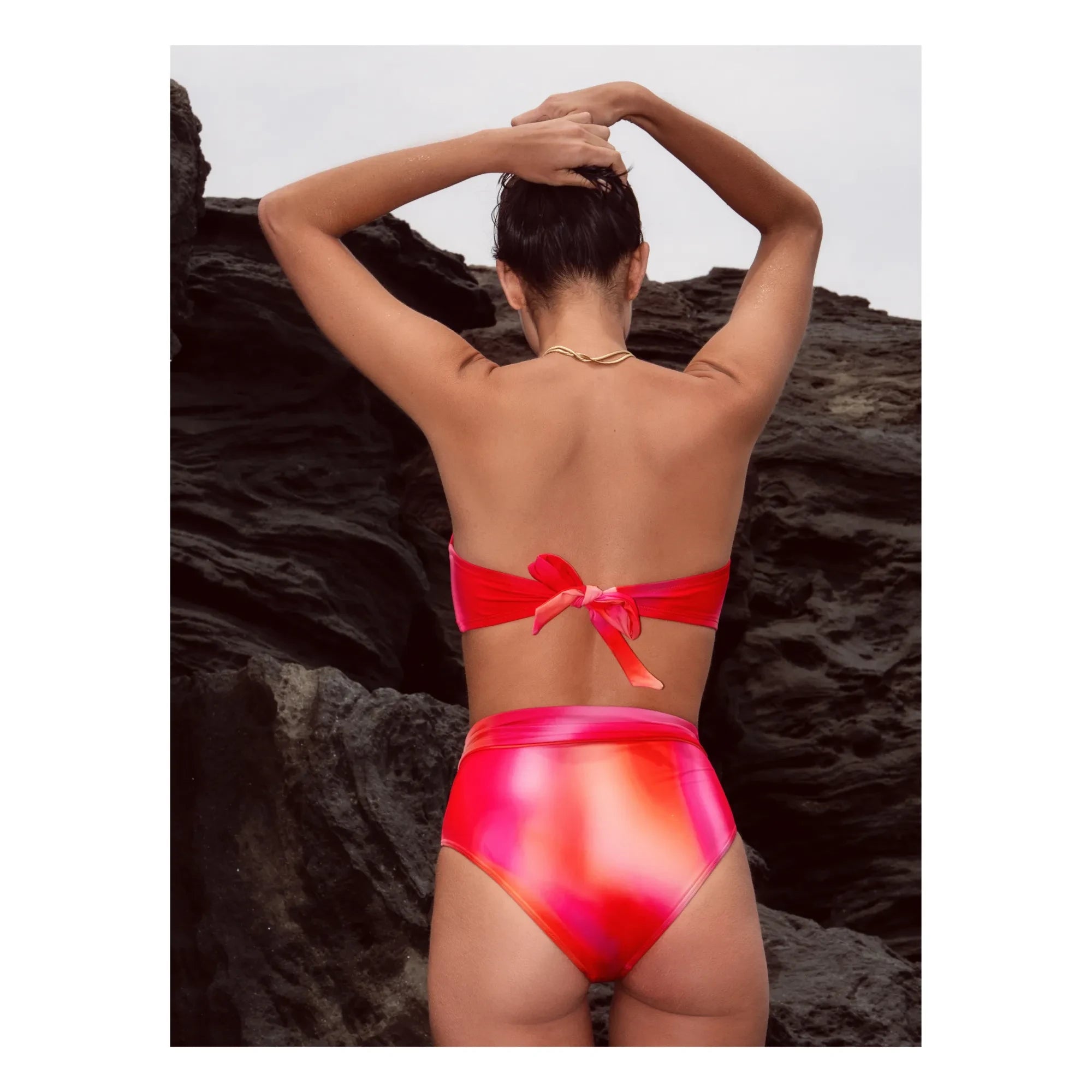 Icone - Yüksek Bel Külotlu Çorap Amber | Fuchsia