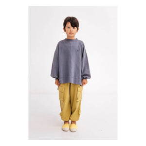 Repose AMS - Box-shaped Organic Cotton Sweatshirt | Charcoal Gray