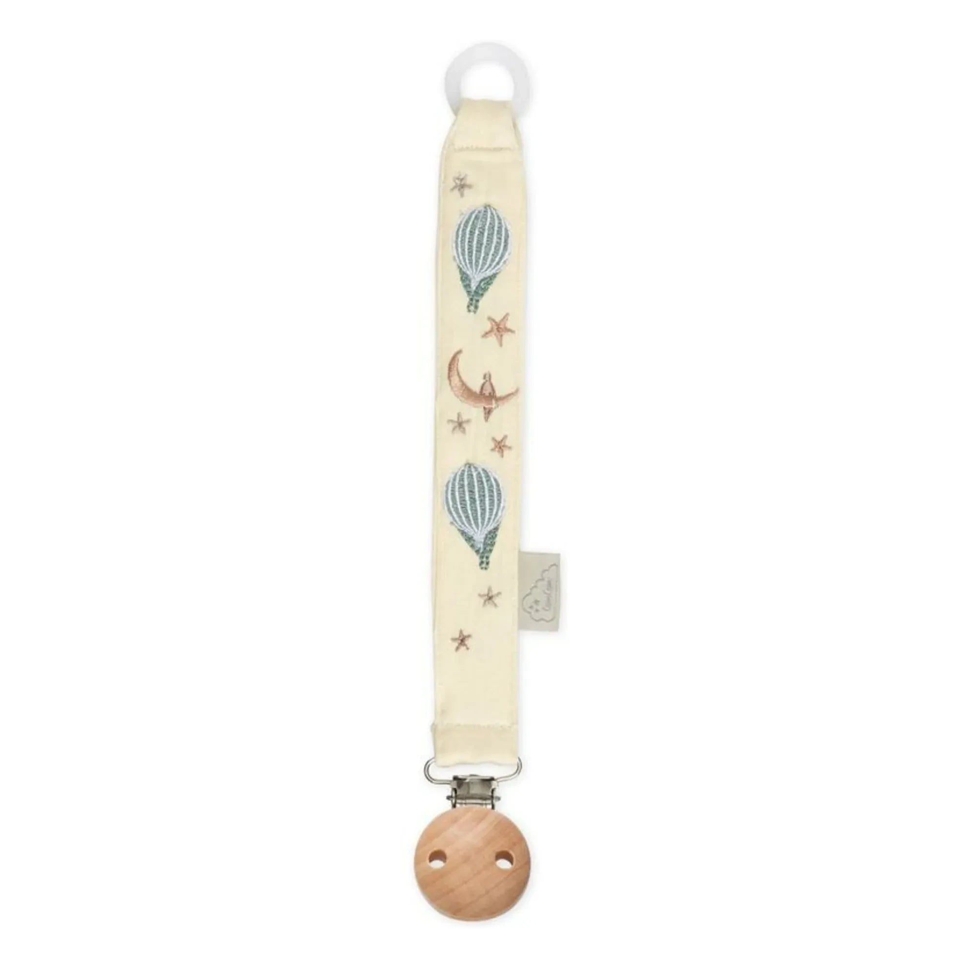 Cam Cam - Dreamland Embroidered Pacifier Clip | Light Blue