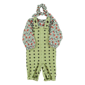 Piupiuchick - Checkered Floral Blouse | Green
