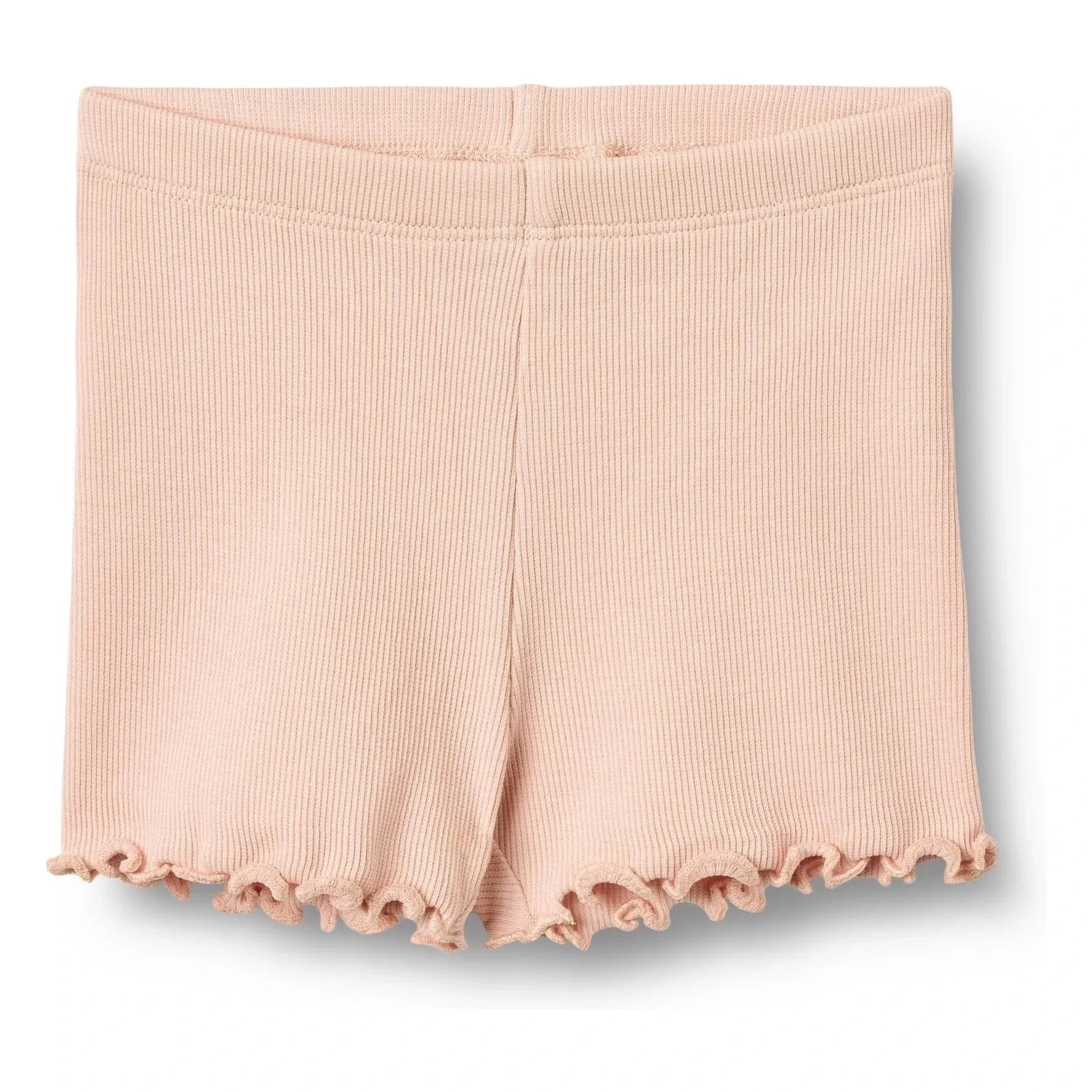 Wheat - Sine Textured Organic Cotton Baby Shorts | Pale Pink