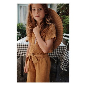 Emile et Ida - Gürtelhose mit weitem Bein | Senf