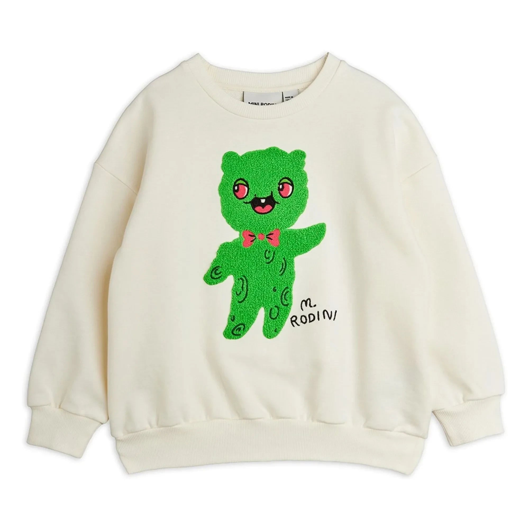 Mini Rodini - Alien Bio-Baumwoll-Sweatshirt | Ecru