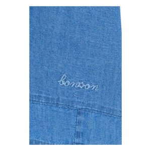 Bonton - Clovis Chambray Feston Cepli Şort | Denim Mavisi