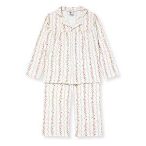 Sleepy Doe - Pyjama aus Bio-Baumwolle mit Blumenmuster | Ecru