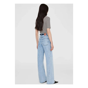 Anine Bing – Alessia Gestreiftes T-Shirt | Schwarz