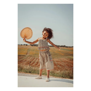 THE LiTTLE POETS - Rosalia Nature Organik Pamuklu Crop Top | Haki Kahverengi