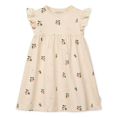 Liewood - Neveah Pfirsich Bio-Baumwollkleid | Ecru