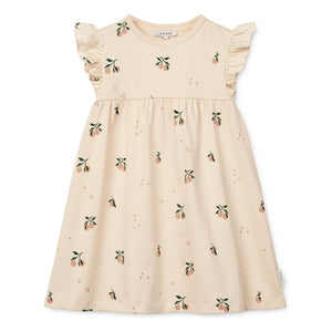 Liewood - Neveah Pfirsich Bio-Baumwollkleid | Ecru