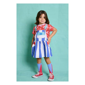 Favorite People - Blue Striped Capri Jumpsuit Dress