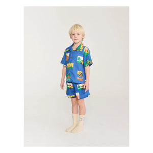 Bobo Choses - Pickles Bio-Baumwoll-Hemd und Shorts Set | Königsblau