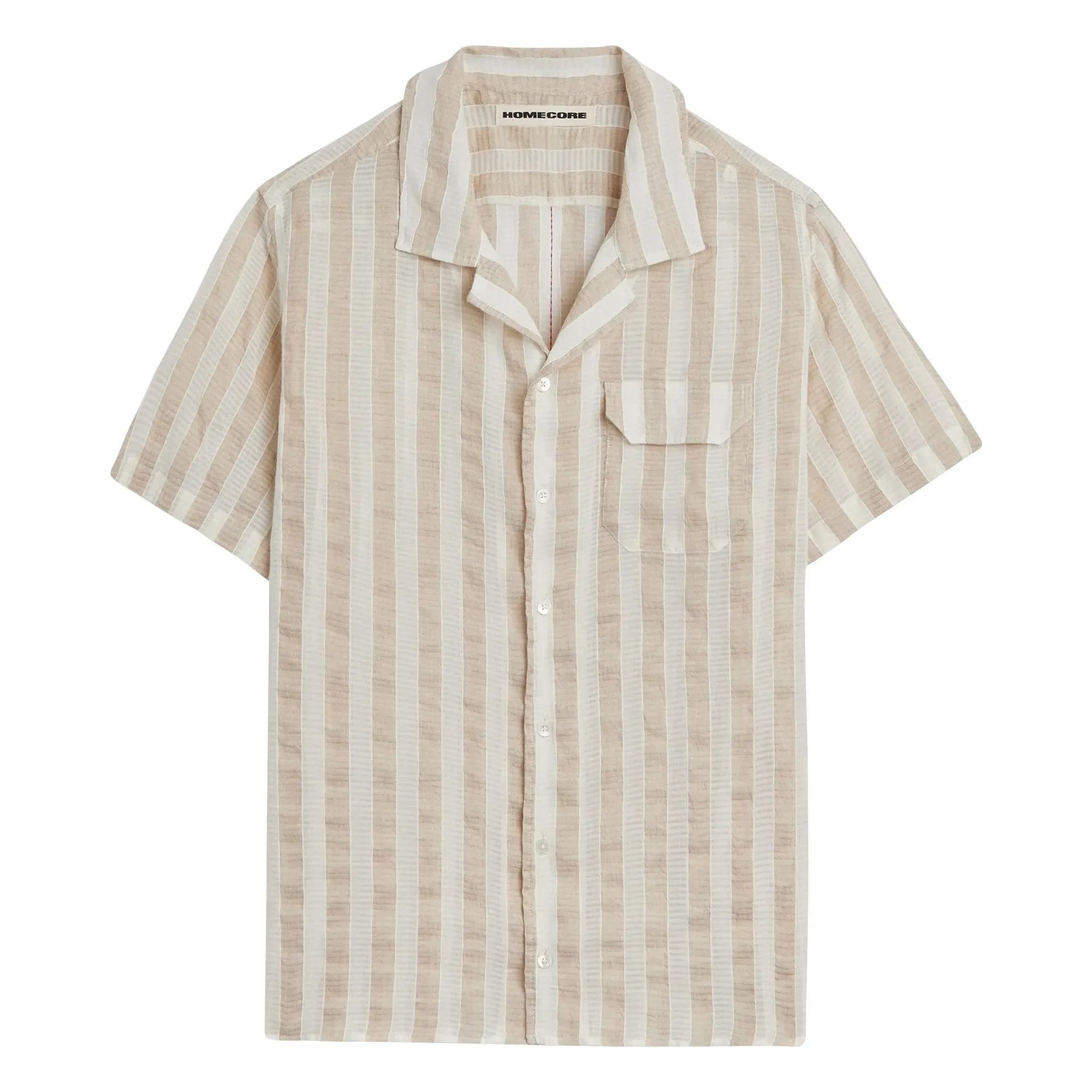 Homecore - Gestreiftes Hemd Lotie | Beige
