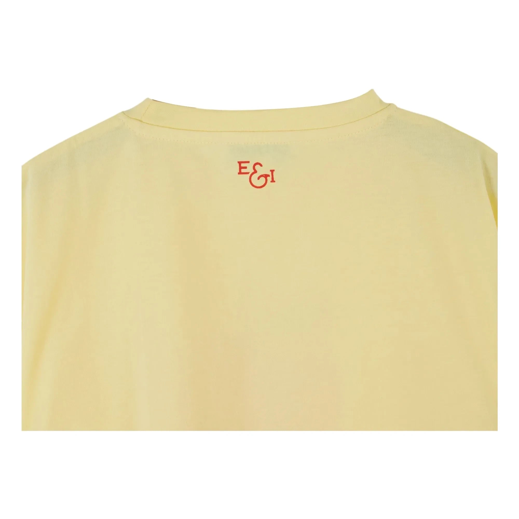 Emile et Ida - T-Shirt aus Bio-Baumwolle mit Apfel-Print | Blassgelb