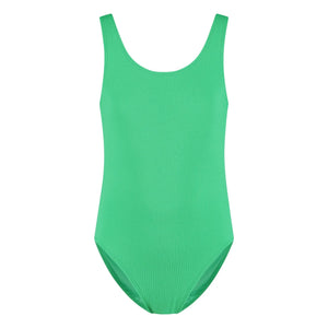 Beachlife - Badehose aus recycelten Fasern mit Uni-Textur | Grün