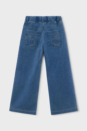Çocuklar için wide leg kot pantolon