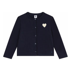 Petit Bateau - Organik Pamuk Kalp Yelek | Lacivert
