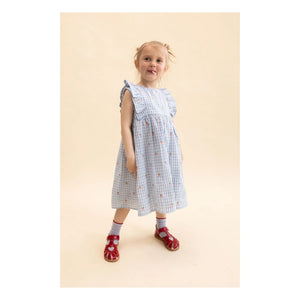 Flöss - Millie Gingham Elbise | Açık Mavi