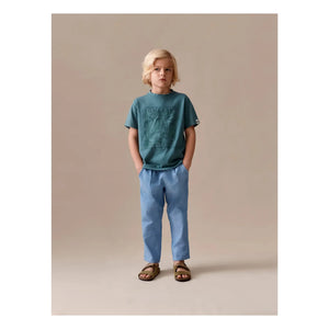 Bonpoint - Thibald organik pamuklu T-shirt | Peacock blue