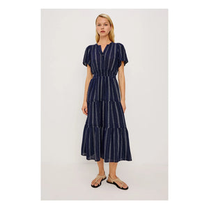 Rails - Cannes Gestreiftes Kleid | Marineblau