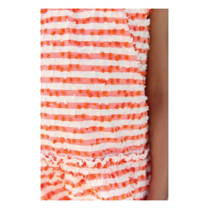 Tartine et Chocolat - Gestreiftes ärmelloses Kleid | Weiß