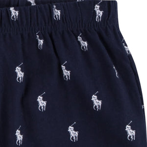Ralph Lauren - Monogramlı Gömlek ve Pantolon Pijama Takımı | Lacivert