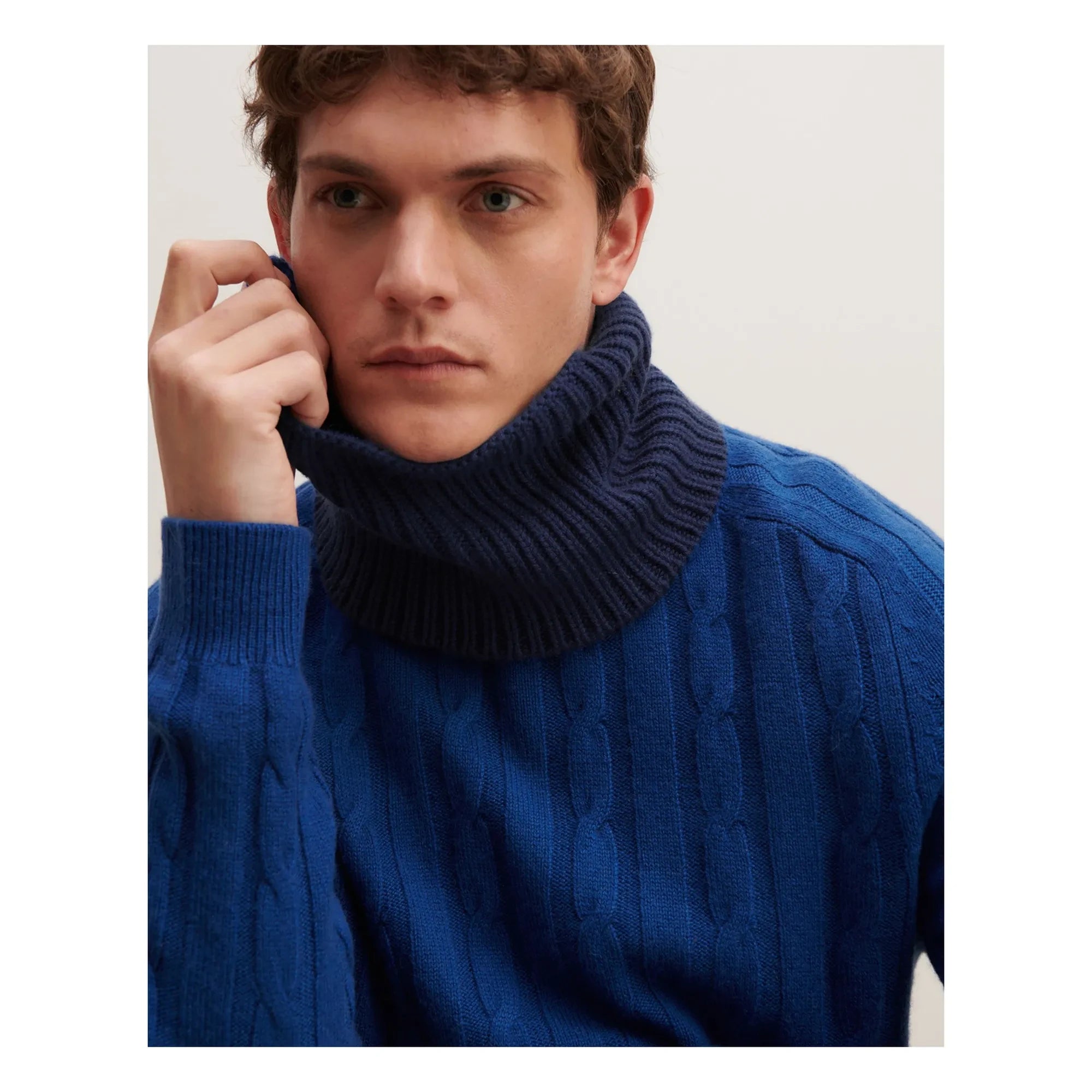 Bompard - 12-Fädiges Kaschmir-Rippen-Choker | Marine