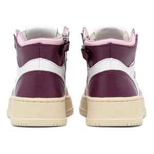 Autry - Zweifarbiger Kids Medalist Mid Sneaker aus Leder | Rosa