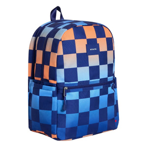 State Bags - Double Pocket Backpack Kane Carreaux | Blue