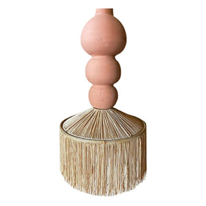 Honoré - Henriette Pendant Lamp, Rafia and Tassels | Terracotta