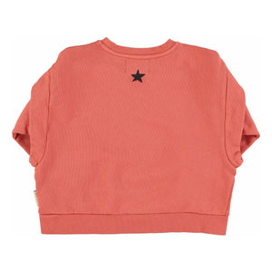 Piupiuchick - Groupie organik pamuklu fırfırlı sweatshirt | Coral