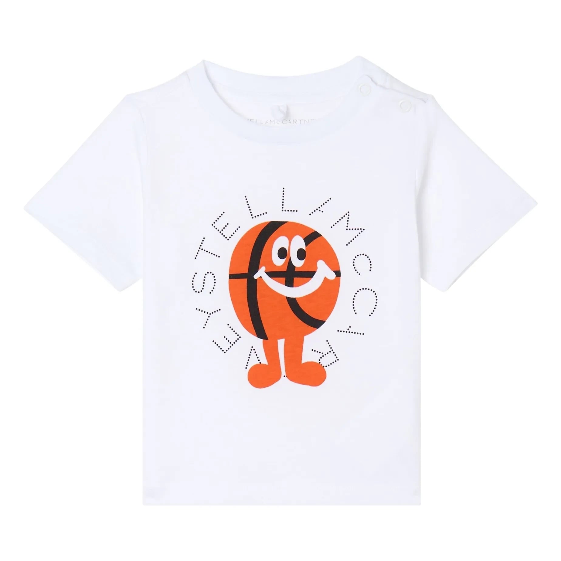 Stella McCartney Kids - Stella Basket organik pamuklu T-shirt | Beyaz